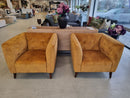 Merlot 3 Seater + 2 Chairs  Gold Velvet