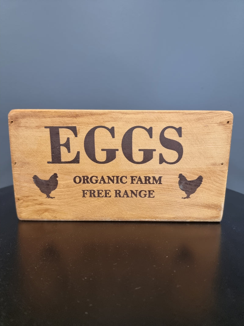 Vintage Inspired Wooden Egg Box Natural  6