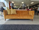 Merlot 3 Seater Gold Velvet