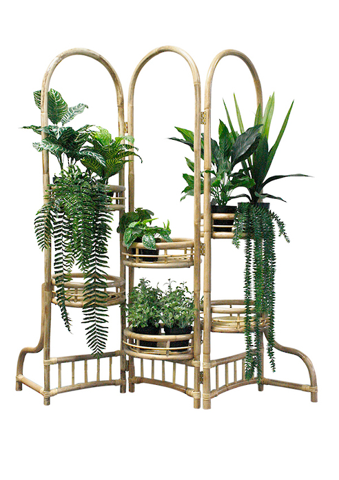 Rattan Room Divider / Pot Plant Holder