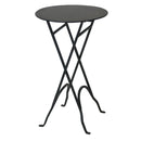 Round Narrow Side Table Black