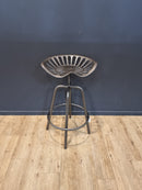 Tractor Seat Barstool Grey