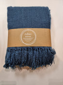 Mulberi  Serenade Throw - Blue ink