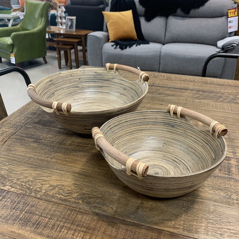 Stained Spun Bamboo Bowls
