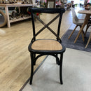 Oriental Black Iron Crossback Chair