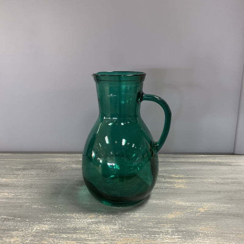 Recycled glass pitcher