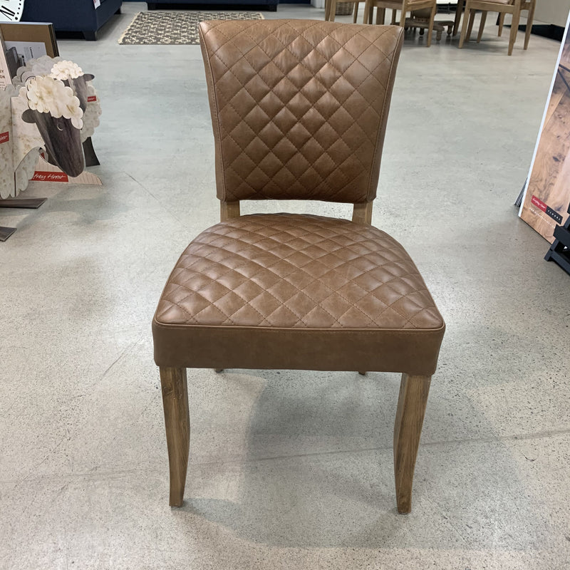Frredo Tan Leather Dining Chair