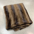 Classic Oppossum Fur throw - Brown