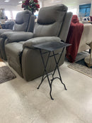 Metal  Folding Square Side Table Black