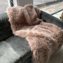 Heirloom Faux Fur throw - Peony Plume