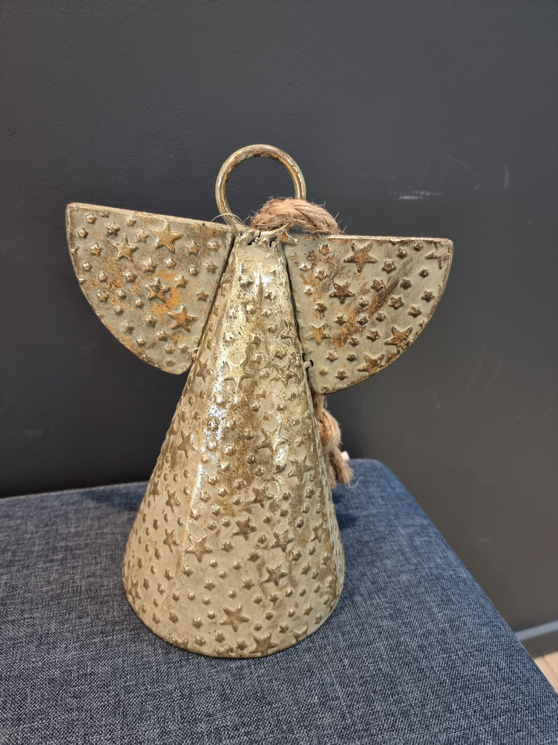 Gold Hanging Angel Bell Large