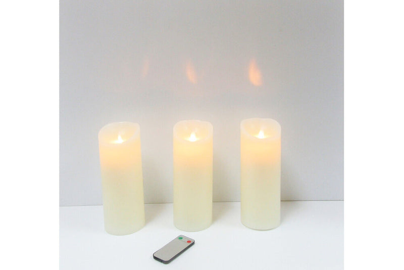 LED Candle Set of 3 with remote