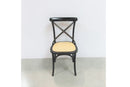 Oriental Black Iron Crossback Chair